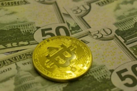 Macro shot of a 50 dollar Stock Photos
