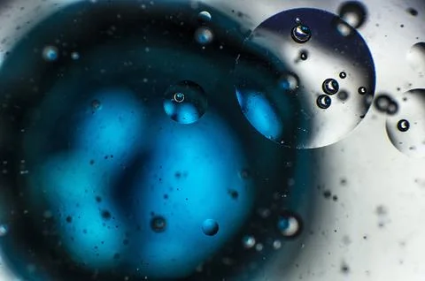 Macro shot of the abstract soap bubbles on a white background Stock Illustration