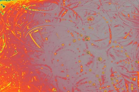 Macro shot of air bubbles over colored background Stock Illustration