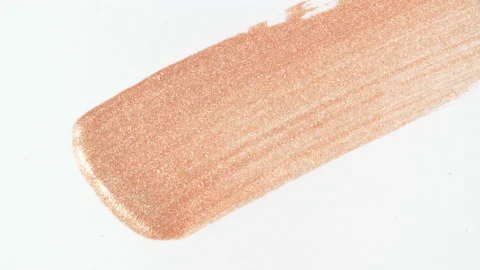 Macro shot and slow motion of a brush, applicator, smear, concealer isolated on Stock Footage 175652310