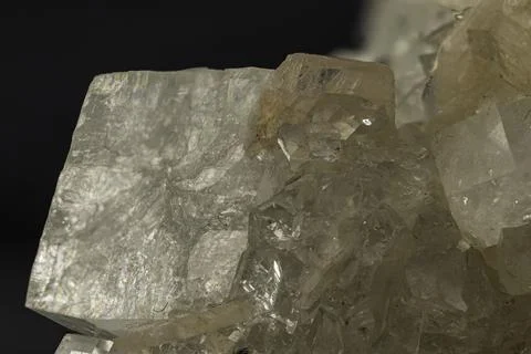 Macro Shot of Apophyllite and Stilbite Minerals, Displaying their Unique Ge.. Foto stock
