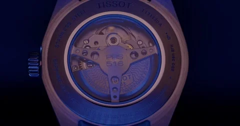 Macro shot of an automatic watch mechanism Stock Footage 251871918