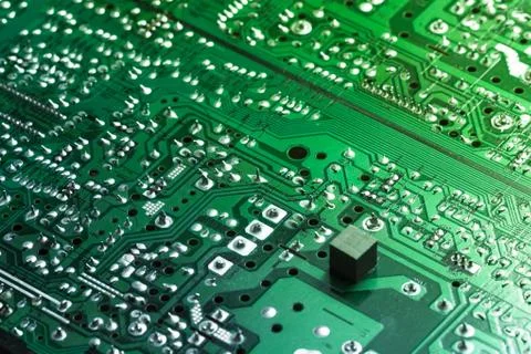 Macro shot of the back side of a circuit board Stock Photos