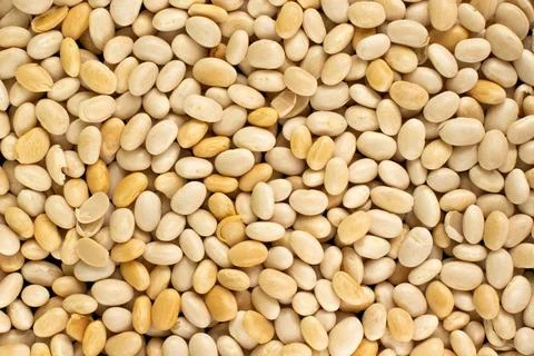 Macro shot of beans isolate on a background. Top view of food - beans texture Stock-Fotos