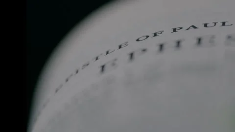 Macro Shot of Bible Text Stock Footage 316197663