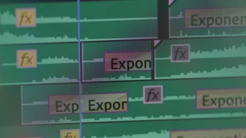 Macro Shot of Blue Playhead Moving on an Editing Program Stock Footage 270312576