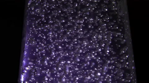 Macro shot of blurred bubbles on illuminating black and white background Stock-Footage 156459235