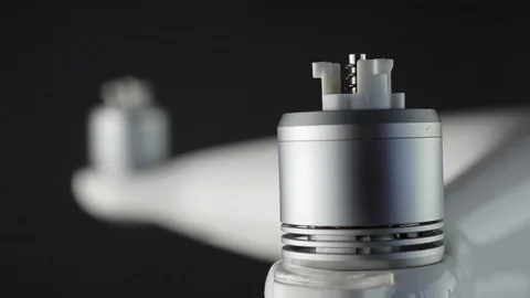 Macro shot brushless motor. Preparing a drone before flight, installing 库存影片 128630989