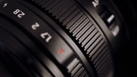 Macro shot of camera part with grain and retro color tone Stock Footage 121165114