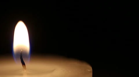 Macro shot of candle flame with copy space Stock Footage 46854721