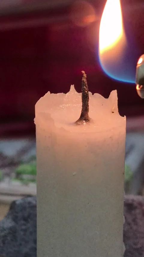 Macro shot of a candle Video stock 333600084