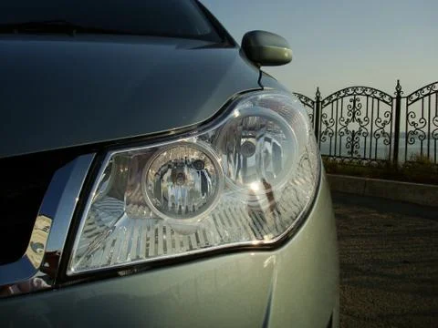 Macro shot of a car headlight Stock Photos