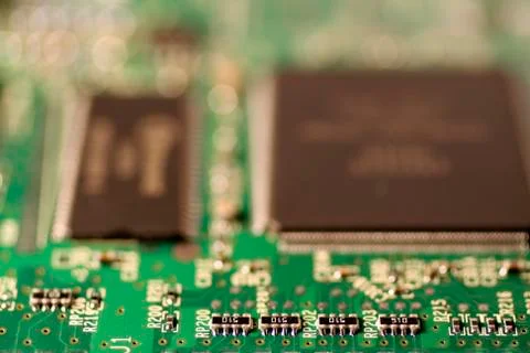 Macro shot of a circuit board Stock Photos