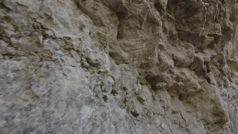 Macro shot of a cliff with climbable grey rock, Mallorca, Spain Stock Footage 288443190