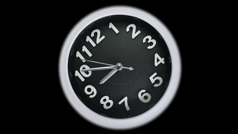 Macro shot of clock face with rapid rotation and almost static seconds arrow. Stock Footage 127471502