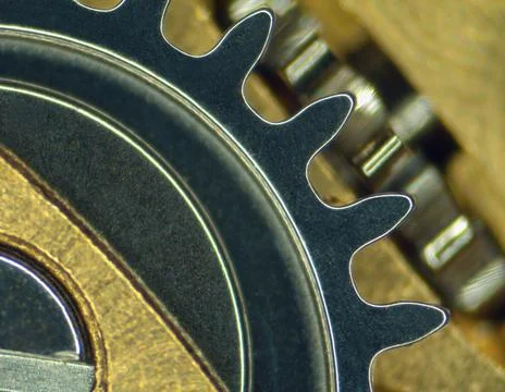 Macro shot of a clockwork Stock Photos