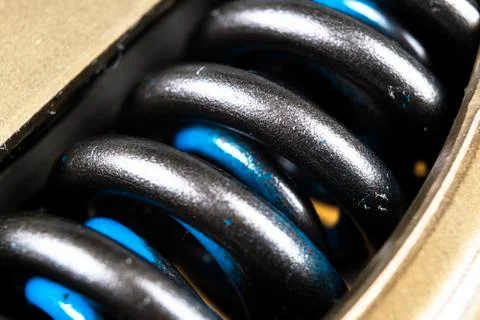 Macro shot clutch disk spring manual gearbox background. Car and truck clutch Stock Photos