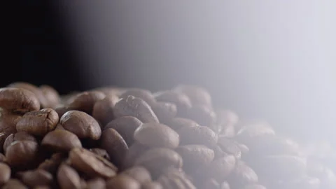 Macro shot of Coffee Beans with Optical Distortion 2 库存影片 142192000