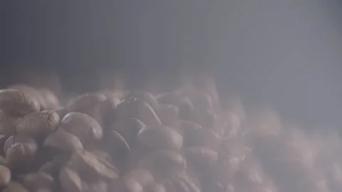 Macro shot of Coffee Beans with Optical Distortion 库存影片 142194560