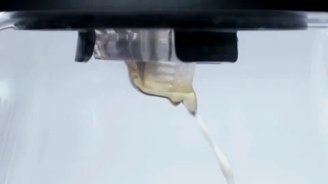 Macro Shot of Coffee Dripping Through, Filter Brewing Process for Fresh Pour Stock Footage 311761651