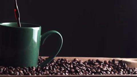 Macro shot of coffee Stock Footage 80180157
