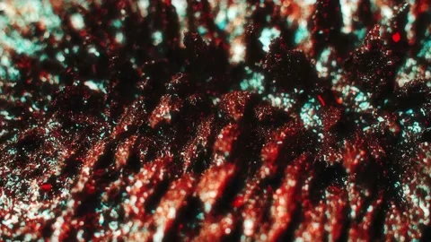 Macro Shot of Colored Magnetic Liquid Video stock 189869252