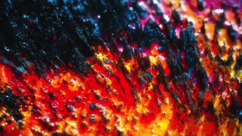 Macro Shot of Colored Magnetic Liquid Video stock 189869751