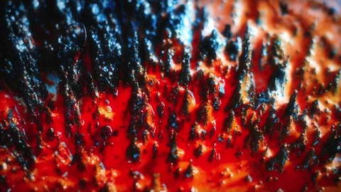 Macro Shot of Colored Magnetic Liquid Video stock 189869869