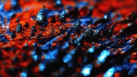 Macro Shot of Colored Magnetic Liquid Video stock 189870429
