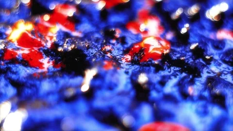 Macro Shot of Colored Magnetic Liquid Video stock 189870907