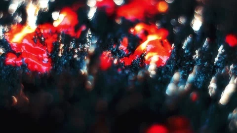 Macro Shot of Colored Magnetic Liquid Video stock 189871173