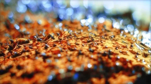 Macro Shot of Colored Magnetic Liquid Stock Footage 189871527
