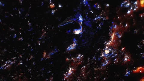 Macro Shot of Colored Magnetic Liquid Video stock 189871792