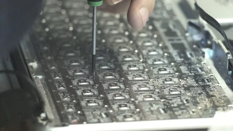Macro shot of computer repairing Stock Footage 101021329