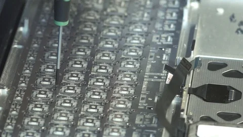 Macro shot of computer repairing Stock-Footage 101021395