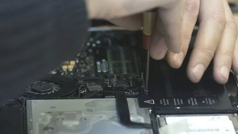 Macro shot of computer repairing Stock-Footage 101021561