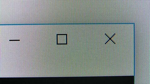 Macro shot of the computer screen on which the cursor moves. Click on the close Video stock 139861751