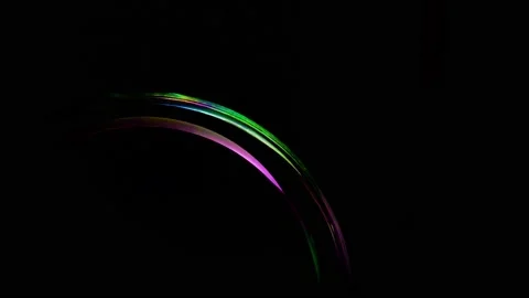 Macro shot of crop of abstract soap bubble with magical bright surface Stock Footage 146527213