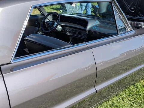 Macro shot of a custom V8 engine with chrome and polished metal parts Stock Photos