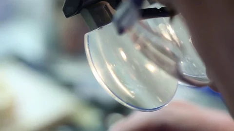 Macro shot of Dental technician at work in a laboratory Stock Footage 73287613