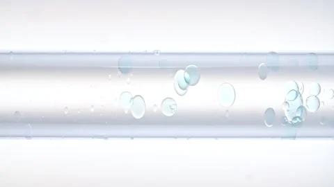 Macro Shot of Different Sized Clear Air Bubbles in Clear Water Rising up in Stock-Footage 267963674