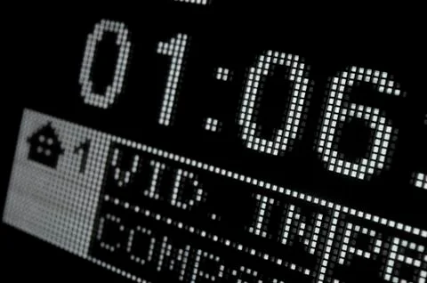 Macro shot-display of the broadcast video recorder Stock Photos