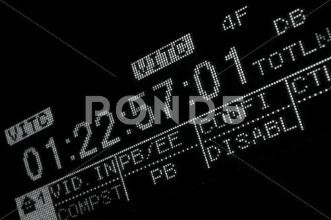 Macro shot-display of the broadcast video recorder Stock Photos