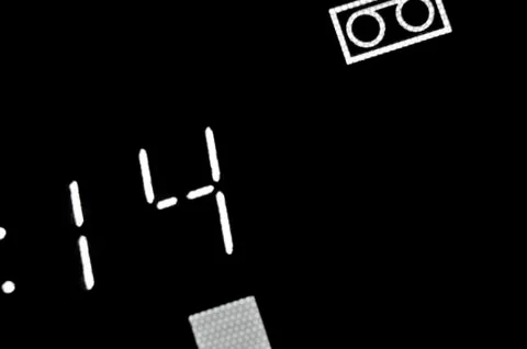 Macro shot-display of the broadcast video player Stock Photos
