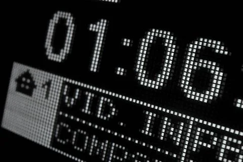 Macro shot-display of the broadcast video recorder Perspective macro shot ... Stock Photos