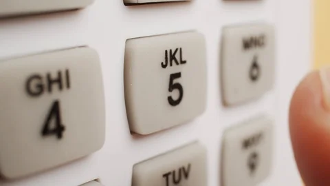 Macro shot of finger entering in a security code Stock Footage 111814501