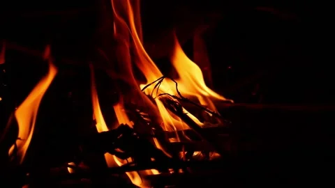 Macro shot of fire flames, Fire flames close view 動画素材 148208353