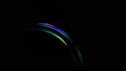Macro shot of fragment of mesmerizing soap bubble with magical rainbow surface Stock Footage 146527196