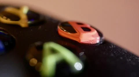 Macro Shot of Gaming Controller Buttons Stock Photos