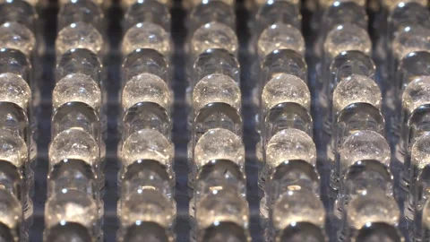 Macro shot of a glowing set of LED bulbs Stock Footage 217375471